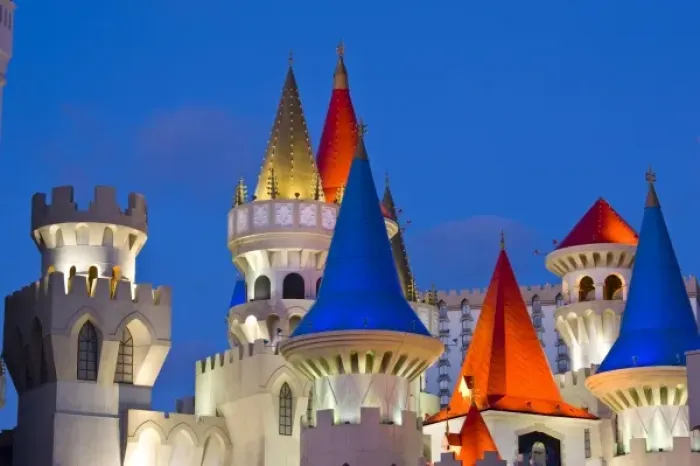 Framed Print : USA, Nevada, Las Vegas. Towers of Excalibur Casino, dawn Framed Print : USA, Nevada, Las Vegas. Towers of Excalibur Casino, dawn