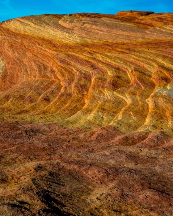 Framed Print : USA, Nevada, Overton, Valley of Fire State Park. Multi-colored rock formation. Credit as