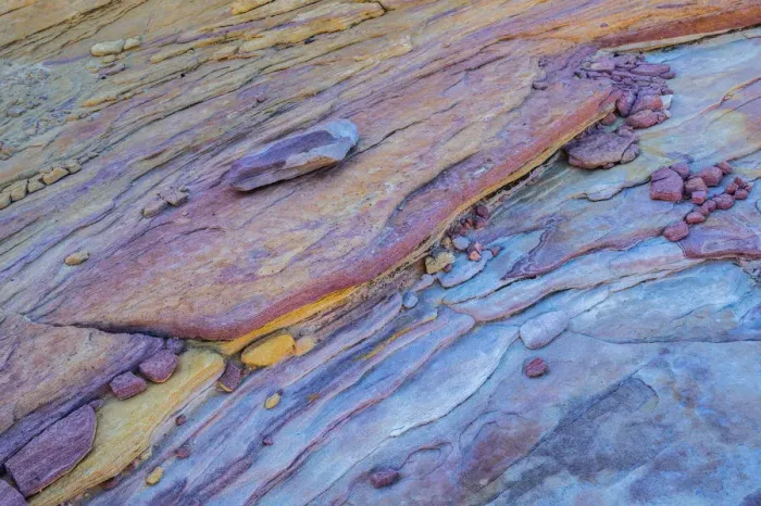 Framed Print : USA, Nevada, Overton, Valley of Fire State Park. Multi-colored rock formation. Credit as Framed Print : USA, Nevada, Overton, Valley of Fire State Park. Multi-colored rock formation. Credit as