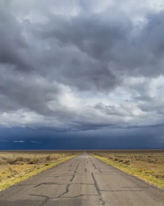 Framed Print : USA, Nevada. Road into approaching storm. Credit as: Don Paulson  /  Jaynes Gallery  /  DanitaDelimont