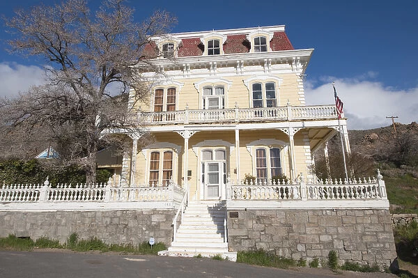 USA, Nevada. Savage Mansion (c. 1861) Virginia CIty, Nevada