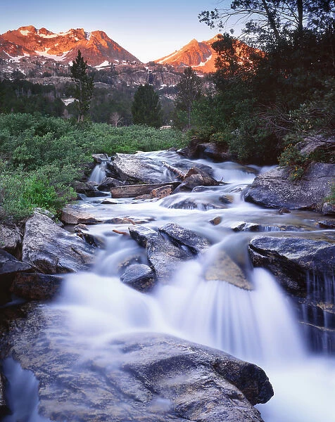 USA, Nevada. Stream runs through Lamoille Canyon in the Ruby Mountains. Credit as