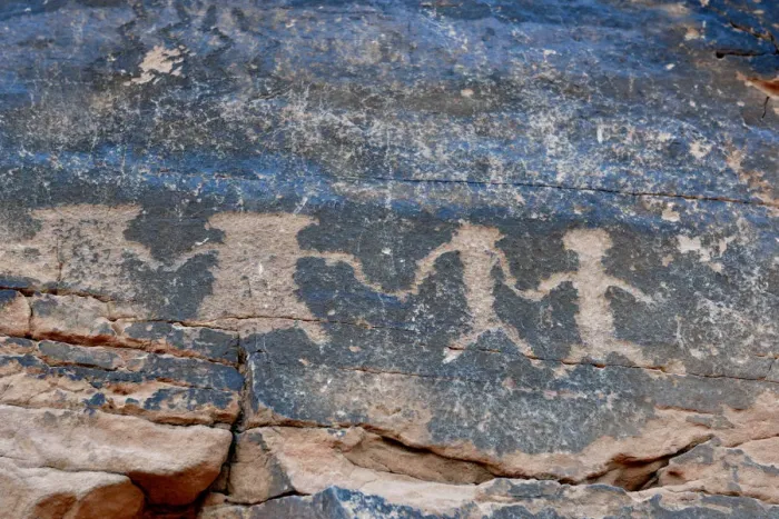 Framed Print : USA, Nevada, Valley of Fire State Park, Human petroglyphs Framed Print : USA, Nevada, Valley of Fire State Park, Human petroglyphs