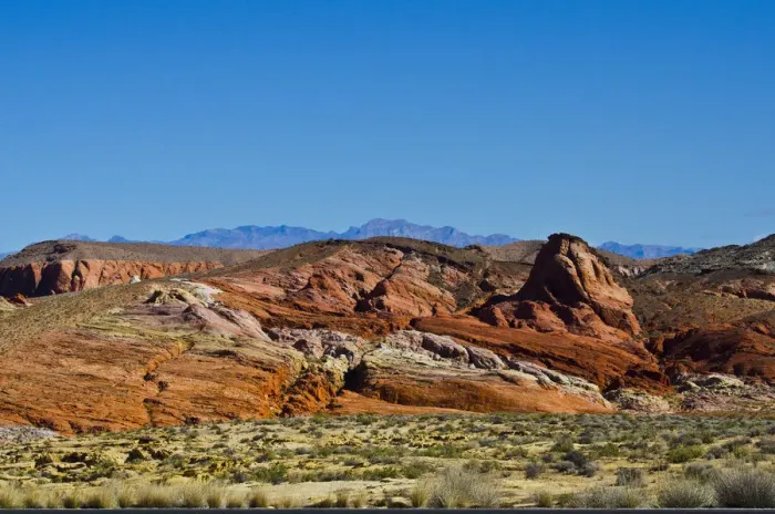 Framed Print : USA, Nevada, Valley of Fire State Park. Mouse Tank Road looking north Framed Print : USA, Nevada, Valley of Fire State Park. Mouse Tank Road looking north