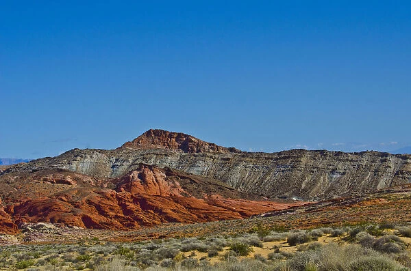USA, Nevada. Valley of Fire State Park, Mouses Tank Road looking north