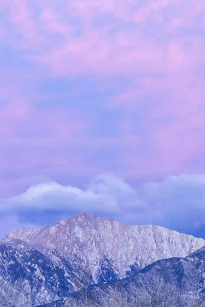 USA, Nevada, White Mountains. Sunset on Boundary Peak