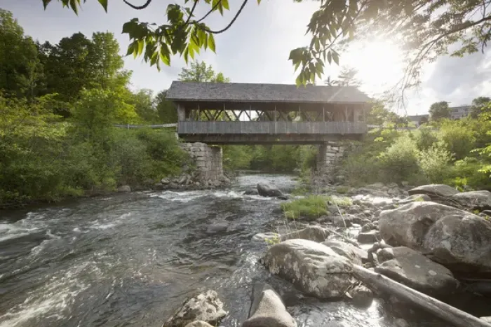 Framed Print : USA, New Hampshire, Lebanon, Packard Hill Covered Bridge across Mascoma River Framed Print : USA, New Hampshire, Lebanon, Packard Hill Covered Bridge across Mascoma River