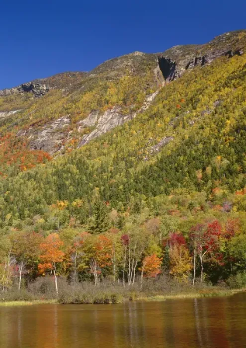 Framed Print : USA, New Hampshire, White Mountains, Crawford Notch State Park, Mount Webster rises