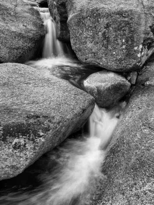 Framed Print : USA, New Hampshire, White Mountains, Lucy Brook flows past granite rock