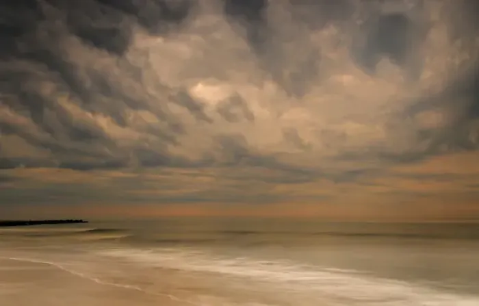 Framed Print : USA, New Jersey, Cape May National Seashore. Stormy seascape at sunrise. Credit as Framed Print : USA, New Jersey, Cape May National Seashore. Stormy seascape at sunrise. Credit as