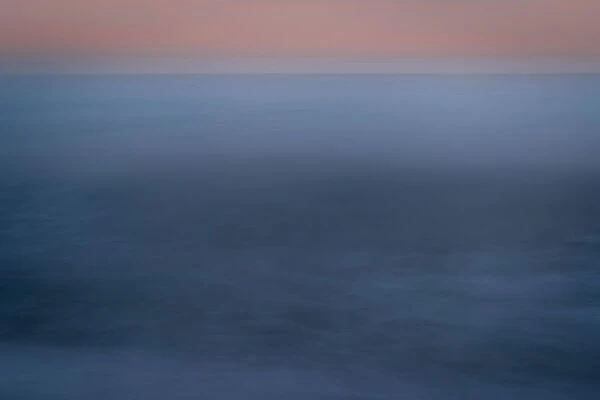 USA, New Jersey, Cape May National Seashore. Ocean seascape at sunrise. Credit as
