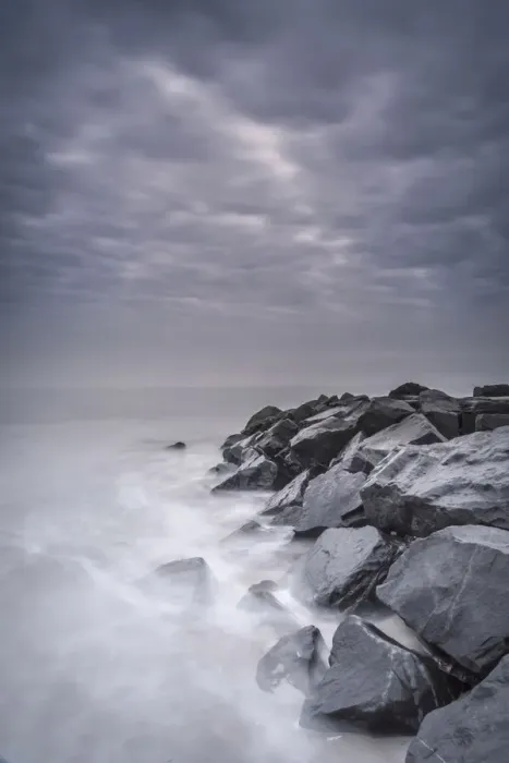 Framed Print : USA, New Jersey, Cape May National Seashore. Stormy shoreline landscape. Credit as Framed Print : USA, New Jersey, Cape May National Seashore. Stormy shoreline landscape. Credit as