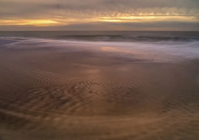 Framed Print : USA, New Jersey, Cape May National Seashore. Sunrise on shore