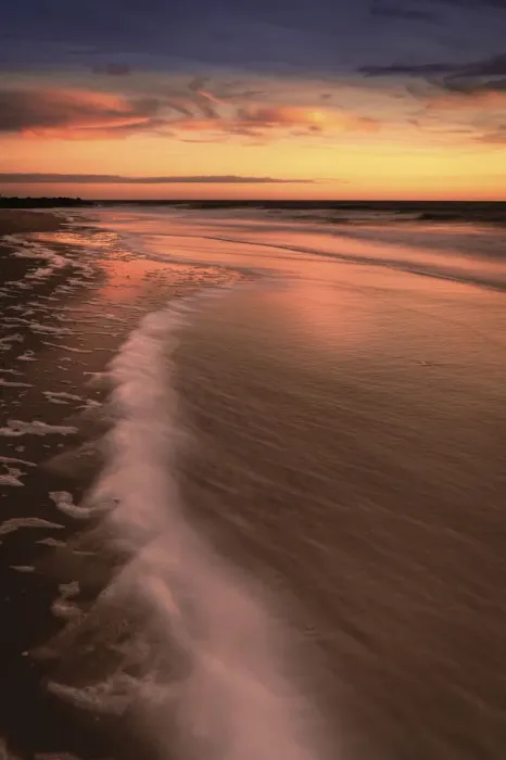 Framed Print : USA, New Jersey, Cape May National Seashore. Sunrise on ocean shore