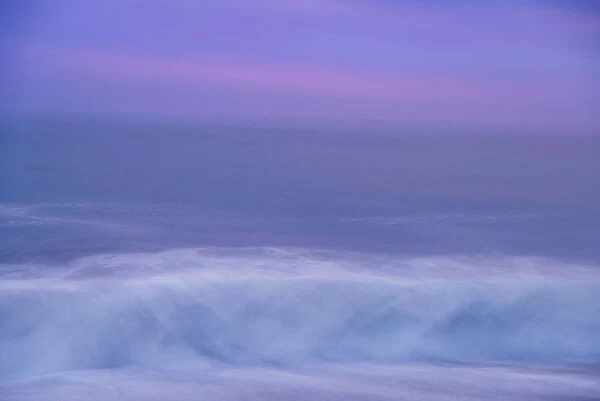 USA, New Jersey, Cape May National Seashore. Abstract of beach wave at sunrise