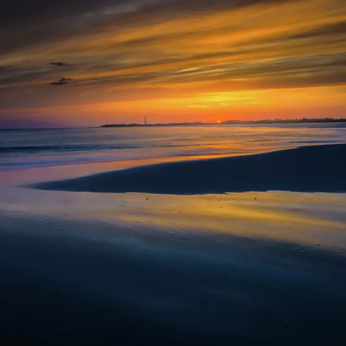 Framed Print : USA, New Jersey, Cape May National Seashore. Sunset on ocean and beach. ©Jay O'Brien  /  Jaynes Gallery  /  DanitaDelimont.com