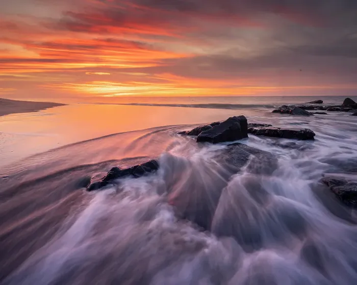 Framed Print : USA, New Jersey, Cape May National Seashore. Sunrise on ocean shore. ©Jay O'Brien / Jaynes Gallery / DanitaDelimont.com Framed Print : USA, New Jersey, Cape May National Seashore. Sunrise on ocean shore. ©Jay O'Brien / Jaynes Gallery / DanitaDelimont.com