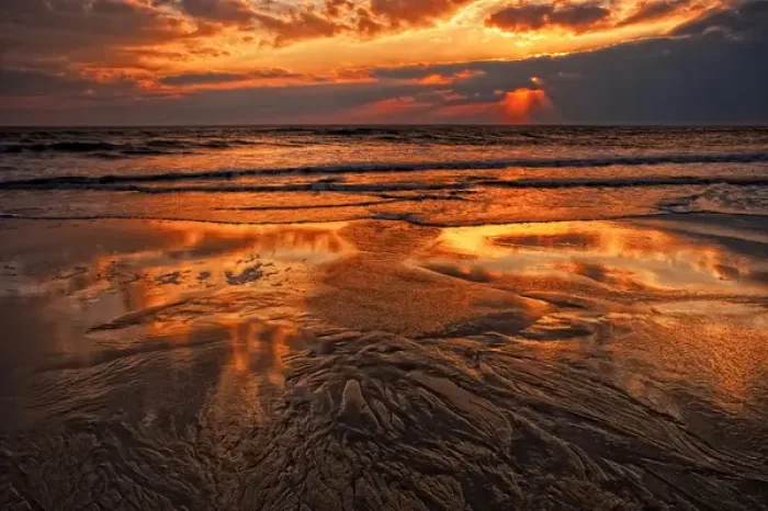Framed Print : USA, New Jersey, Cape May. Sunset on Delaware Bay. Credit as: Jay O Brien  /  Jaynes