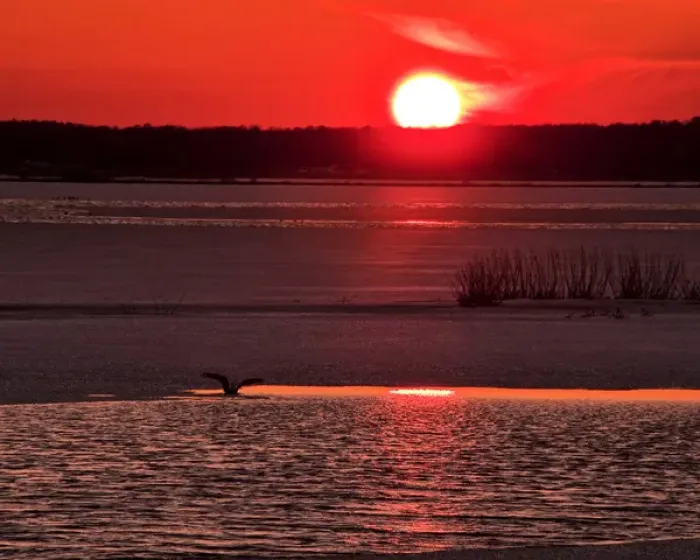 Framed Print : USA, New Jersey, Cape May. Sunset reflection on water Framed Print : USA, New Jersey, Cape May. Sunset reflection on water