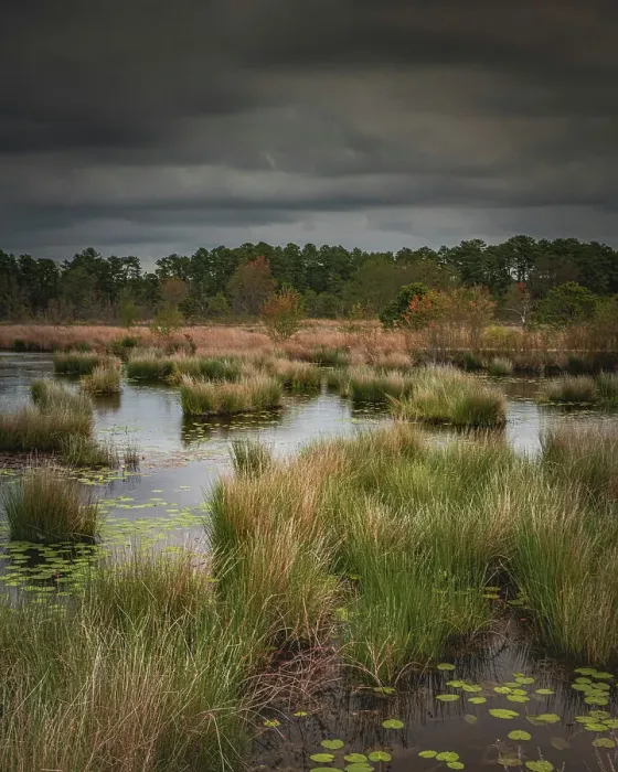 Framed Print : USA, New Jersey, Pine Barrens National Preserve. Storm over marsh in spring. ©Jay O'Brien / Jaynes Gallery / DanitaDelimont.com Framed Print : USA, New Jersey, Pine Barrens National Preserve. Storm over marsh in spring. ©Jay O'Brien / Jaynes Gallery / DanitaDelimont.com