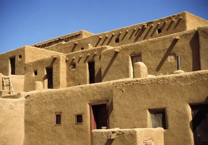 Framed Print : USA, New Mexico, Pueblo de Taos. The buildings at Pueblo de Taos Indian Reservation