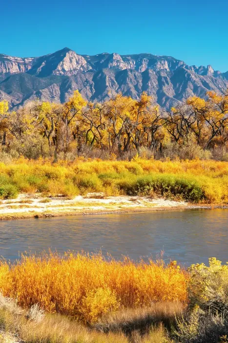 Framed Print : USA, New Mexico. Rio Grande River and Sandia Mountains in autumn. ©Cathy & Gordon Illg / Jaynes Gallery / DanitaDelimont.com Framed Print : USA, New Mexico. Rio Grande River and Sandia Mountains in autumn. ©Cathy & Gordon Illg / Jaynes Gallery / DanitaDelimont.com