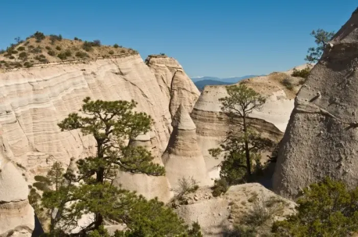 Framed Print : USA, New Mexico, Tent Rocks National Monument, Canyon Trail to Mesa top through Slot Canyon