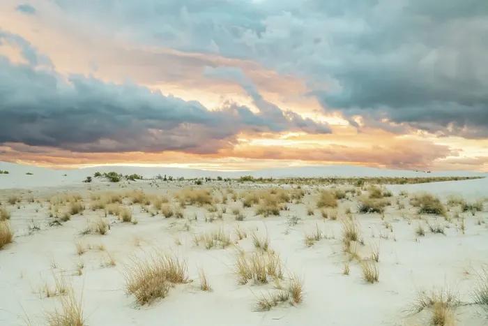 Framed Print : USA, New Mexico, White Sands National Monument. Clouds over sand dunes Framed Print : USA, New Mexico, White Sands National Monument. Clouds over sand dunes