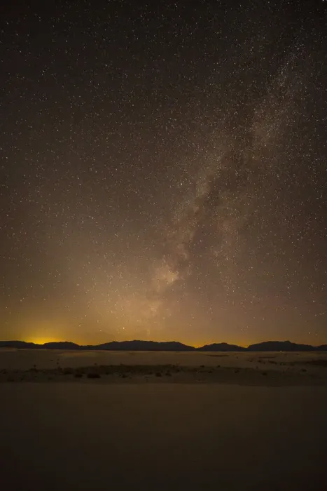 Framed Print : USA, New Mexico, White Sands National Park. Desert and Milky Way at night. Credit as Framed Print : USA, New Mexico, White Sands National Park. Desert and Milky Way at night. Credit as