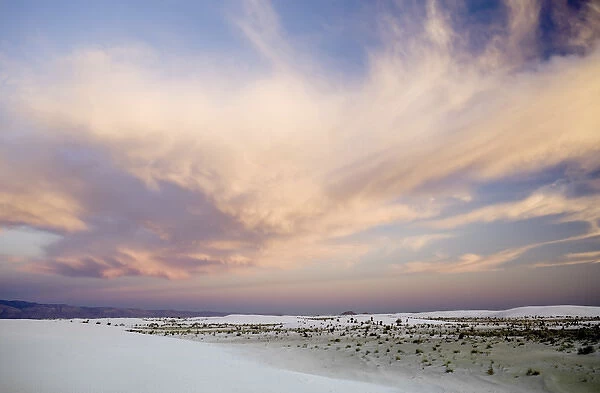 USA, New Mexico, White Sands. White Sands National Monument situated in the Tularosa
