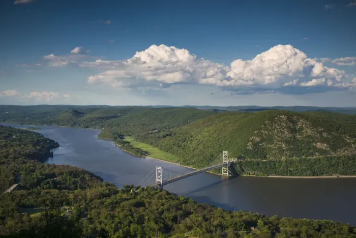 Framed Print : USA, New York, Bear Mountain State Park. elevated view of the Bear Mountain Bridge Framed Print : USA, New York, Bear Mountain State Park. elevated view of the Bear Mountain Bridge