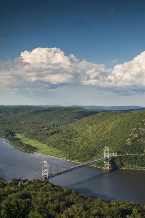 Framed Print : USA, New York, Bear Mountain State Park. elevated view of the Bear Mountain Bridge Framed Print : USA, New York, Bear Mountain State Park. elevated view of the Bear Mountain Bridge