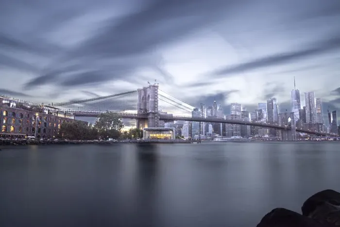 Framed Print : USA, New York. The Brooklyn Bridge and New York City skyline from DUMBO (Down Under the Manhattan Bridge Overpass) Framed Print : USA, New York. The Brooklyn Bridge and New York City skyline from DUMBO (Down Under the Manhattan Bridge Overpass)