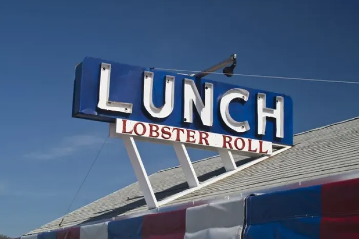 Framed Print : USA, New York, East Hampton. Sign for the Lobster Roll restaurant in Amagansett Framed Print : USA, New York, East Hampton. Sign for the Lobster Roll restaurant in Amagansett