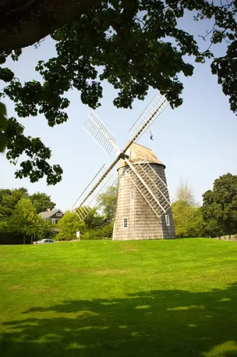Framed Print : USA, New York, East Hampton, Veterans Memorial and wind mill Framed Print : USA, New York, East Hampton, Veterans Memorial and wind mill