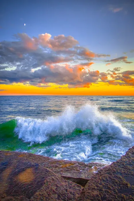 Framed Print : USA, New York, Lake Ontario. Sunset waves on rocky shoreline Framed Print : USA, New York, Lake Ontario. Sunset waves on rocky shoreline