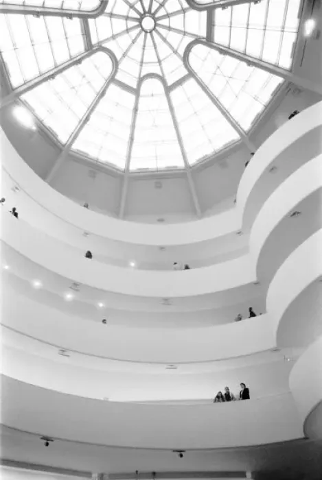 Framed Print : USA, New York, New York City: The Guggenheim Museum View looking Up