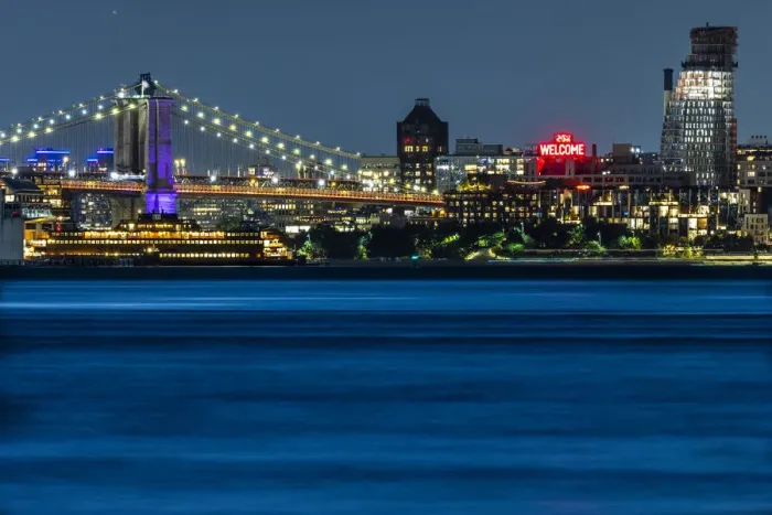 Framed Print : USA, New York. New York City skyline at night Framed Print : USA, New York. New York City skyline at night