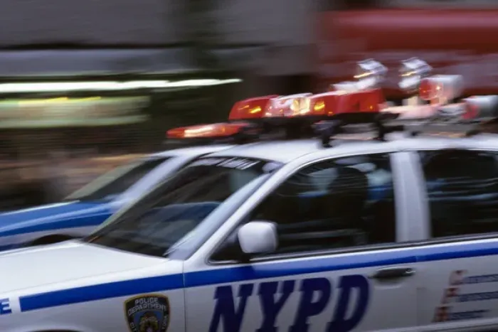 Framed Print : USA, New York, New York, police car Framed Print : USA, New York, New York, police car