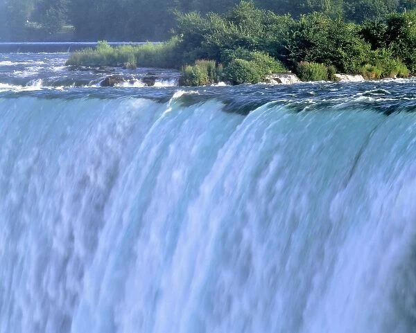 USA, New York, Niagara Falls. The powerful waters of Niagara Falls, New York, sometimes