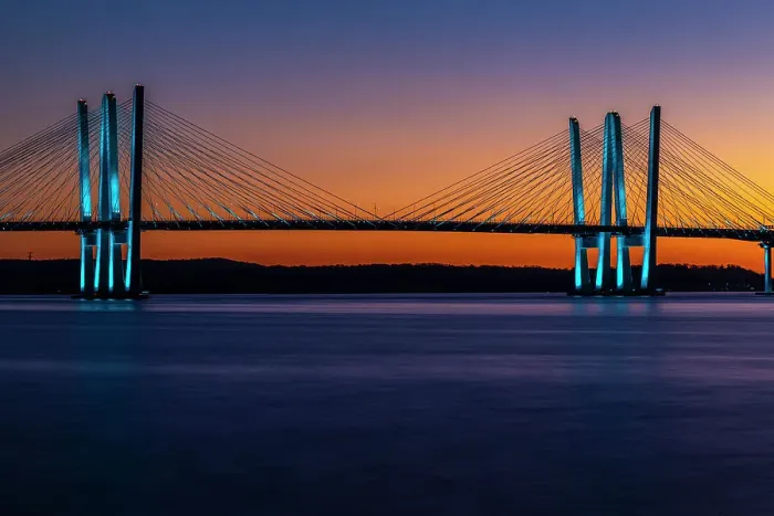 Framed Print : USA, New York, Tarrytown. Hudson River and the Gov. Mario Cuomo (Tappan Zee) Bridge at night Framed Print : USA, New York, Tarrytown. Hudson River and the Gov. Mario Cuomo (Tappan Zee) Bridge at night