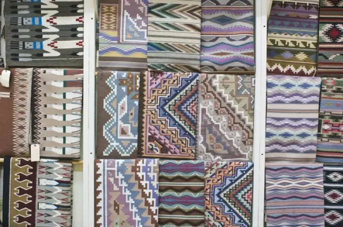 Framed Print : USA, NM, Gallup, Handmade Navajo Rugs for Sale Framed Print : USA, NM, Gallup, Handmade Navajo Rugs for Sale