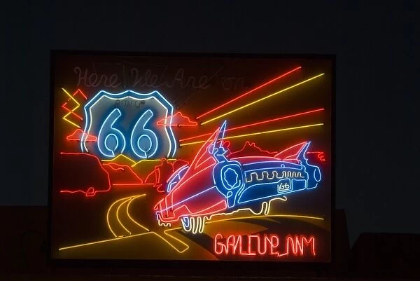 USA, NM, Historic Route 66 Neon sign - Gallup Chamber of Commerce