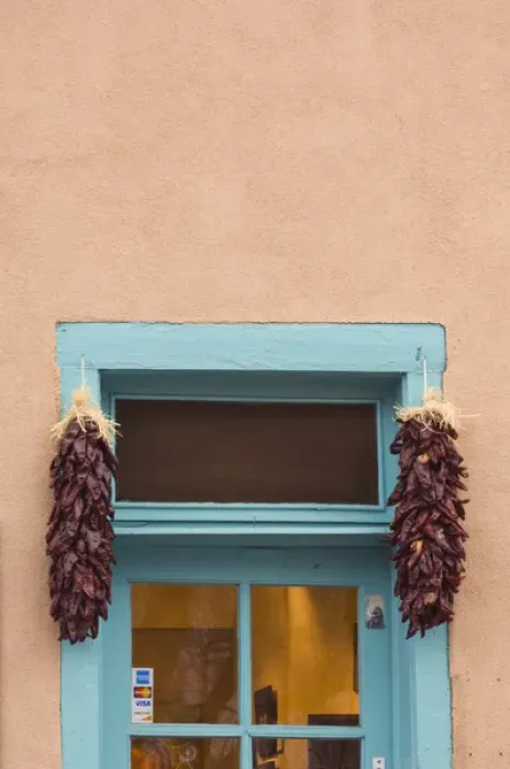 Framed Print : USA, NM, Santa Fe, Canyon Road, Gallery Door Framed Print : USA, NM, Santa Fe, Canyon Road, Gallery Door