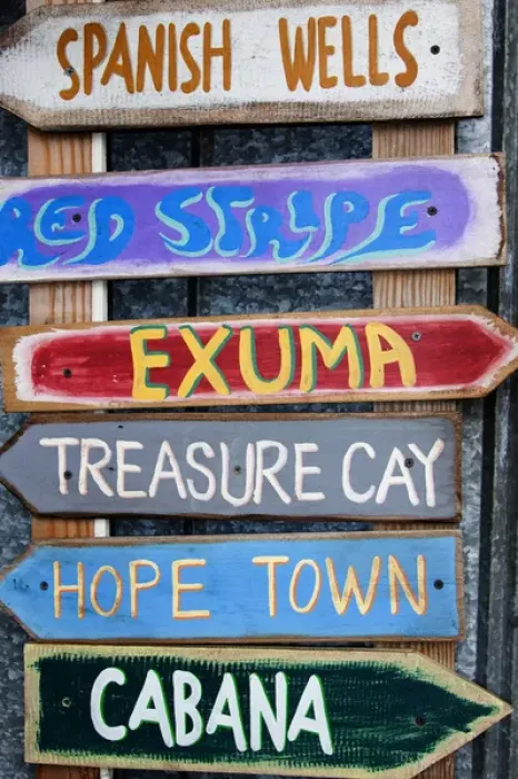 Framed Print : USA; North America; Florida; Apalachicola; Colorful signs in Historic Apalachicola