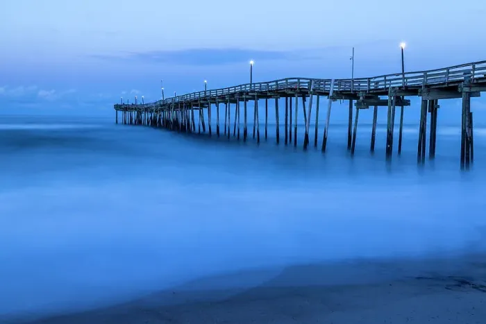 Framed Print : USA, North Carolina, Avon. Atlantic Ocean at Avon Fishing Pier Framed Print : USA, North Carolina, Avon. Atlantic Ocean at Avon Fishing Pier