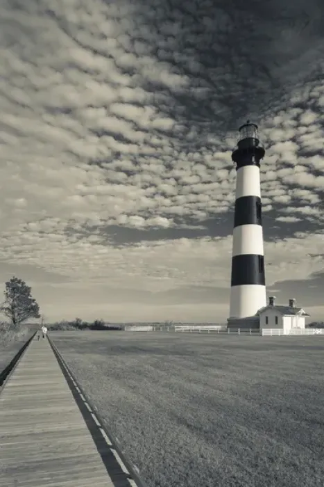 Framed Print : USA, North Carolina, Outer Banks National Seashore, Bodie Island, Bodie Island Lighthouse
