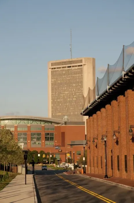 Framed Print : USA, Ohio, Columbus: Huntington Park, home of the Columbus Clippers baseball team Framed Print : USA, Ohio, Columbus: Huntington Park, home of the Columbus Clippers baseball team