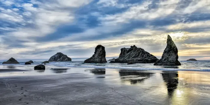 Framed Print : USA, Oregon, Bandon, Beach