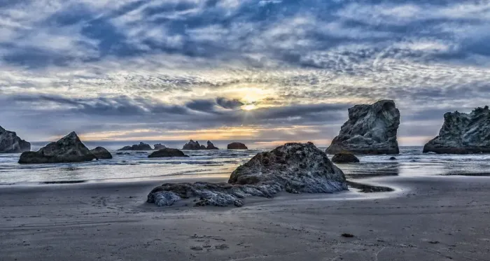 Framed Print : USA, Oregon, Bandon, Beach Framed Print : USA, Oregon, Bandon, Beach